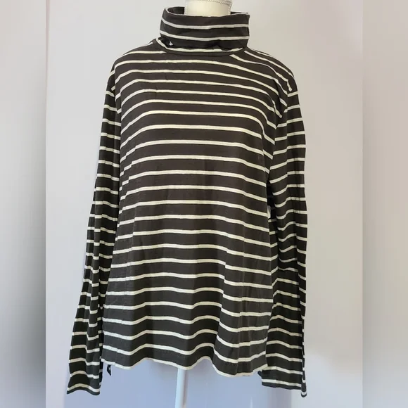 Madewell Sweaters Madewell Whisper Cotton Turtleneck Striped